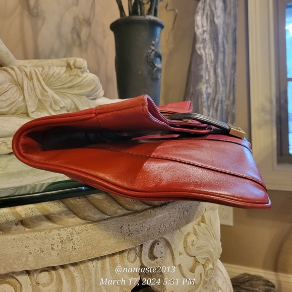 L.A.M.B. by Gwen Stefani Leather Convertable Clutch / Laptop / Handbag #728 - Picture 15 of 17